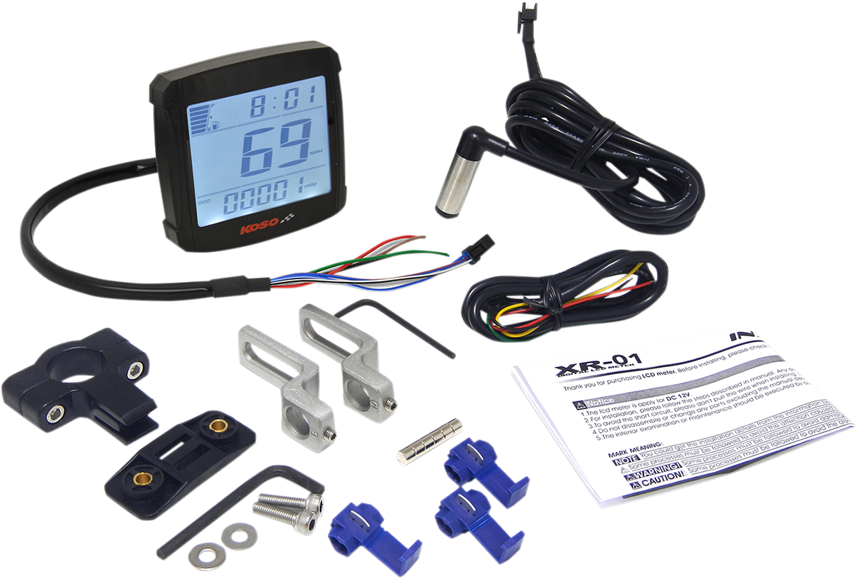 Koso XR-01 Universal Electronic Motorcycle LCD Digital Speedometer Gauge