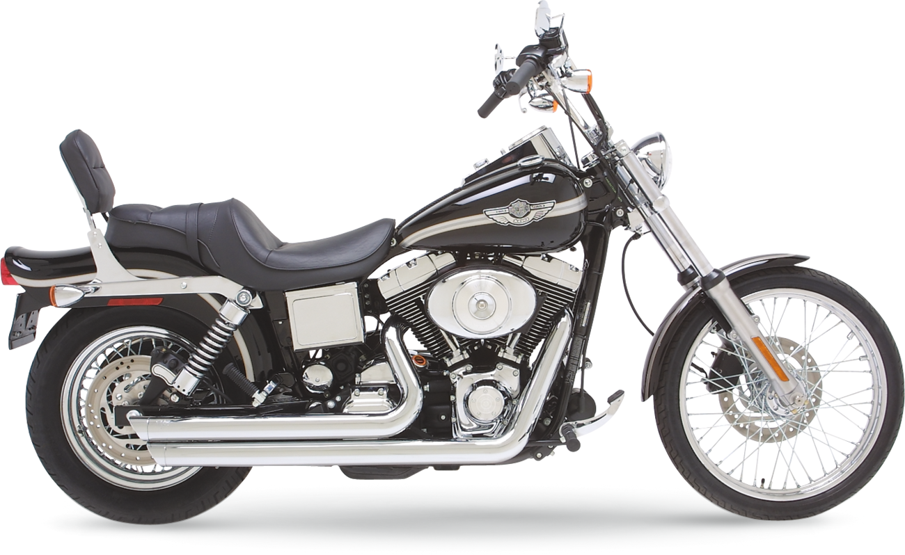Vance & Hines Big Shots Staggered Chrome Exhaust System for 1991-05 Harley Dyna