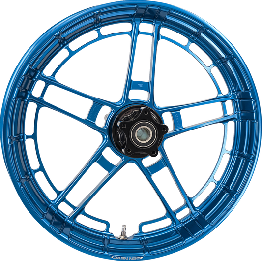 Arlen Ness Flatline Blue 19" x 3.25" Front Motorcycle Wheel for Harley Davidson