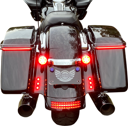 Custom Dynamics Universal Run Brake Turn Motorcycle Red LED Boltz Lights