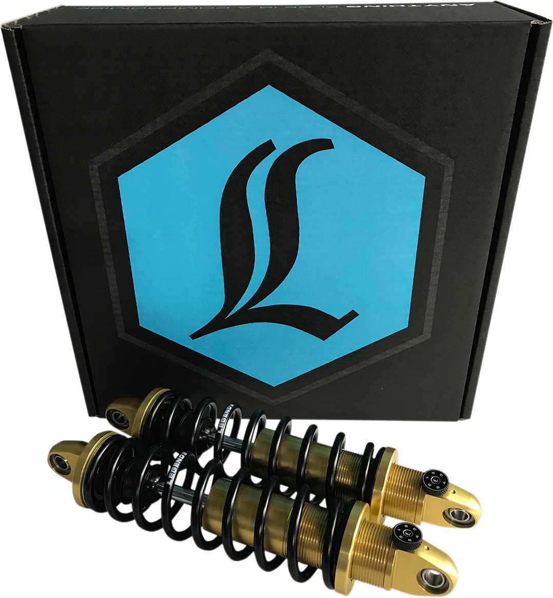 Legend Revo-A Gold 12" Standard Rear Shocks 1991-2017 Harley Dyna FXD FXDB FXDL