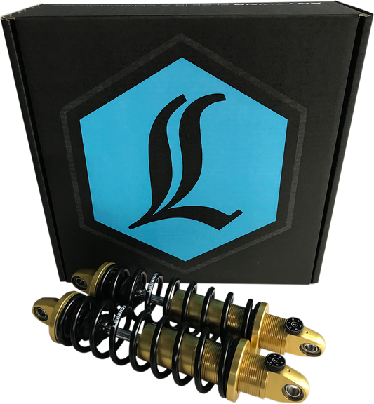 Legend Revo-A Gold 12" Standard Rear Shocks 1991-2017 Harley Dyna FXD FXDB FXDL