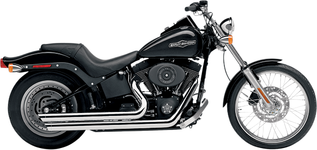 Cobra Chrome Speedster 2-2 Slash Down Motorcycle Exhaust 86-06 Harley Softail