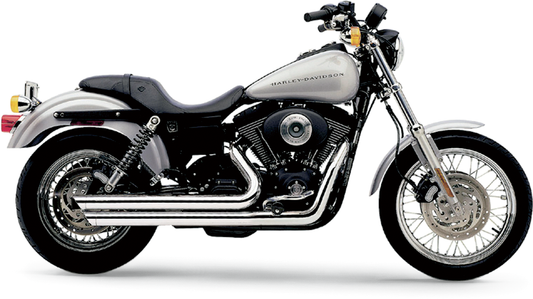 Cobra Chrome Slash Down Speedster 2-2 Slash Down Exhaust 1991-05 Harley Dyna FXD