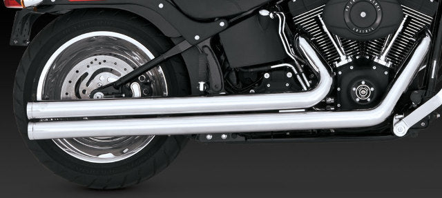 Vance & Hines Big Shots Long Chrome Exhaust Harley 86-11 Softail FLSTN FXST