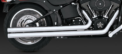 Vance & Hines Big Shots Long Chrome Exhaust Harley 86-11 Softail FLSTN FXST
