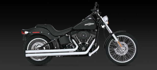 Vance & Hines Big Shots Long Chrome Exhaust Harley 86-11 Softail FLSTN FXST