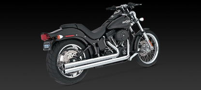 Vance & Hines Big Shots Long Chrome Exhaust Harley 86-11 Softail FLSTN FXST