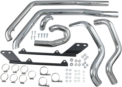Bassani Power Curve True Dual Exhaust Headpipes fits 2007-2017 Harley Softail