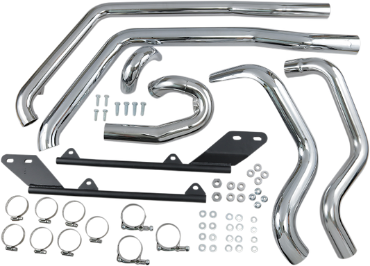 Bassani Power Curve True Dual Exhaust Headpipes fits 2007-2017 Harley Softail