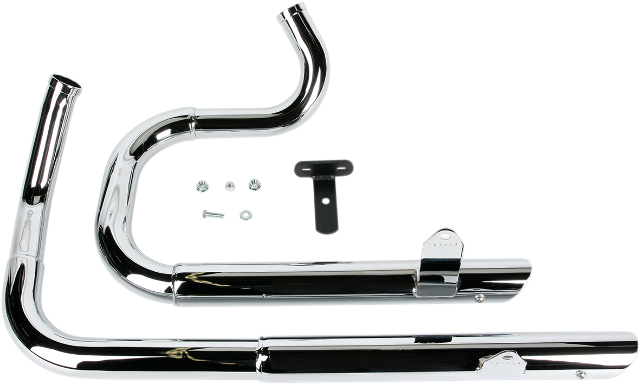 Bassani Chrome Pro Street Slash Cut Exhaust System for 86-03 Harley Sportster XL