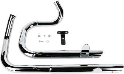 Bassani Chrome Pro Street Slash Cut Exhaust System for 86-03 Harley Sportster XL