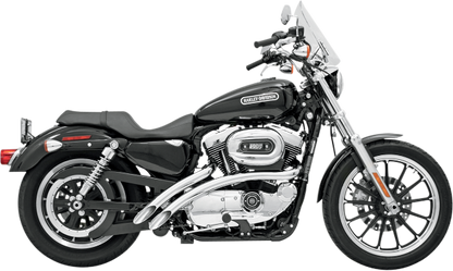 Bassani Chrome Scalloped Radial Sweeper Exhaust for 86-03 Harley Sportster XLH