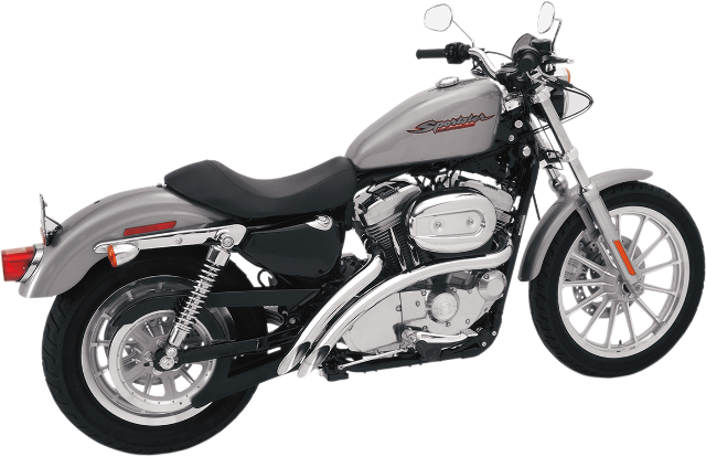 Bassani Chrome Scalloped Radial Sweeper Exhaust for 07-13 Harley Sportster XL