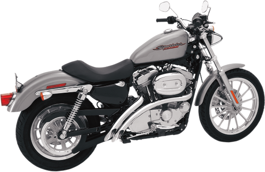 Bassani Chrome Scalloped Radial Sweeper Exhaust for 07-13 Harley Sportster XL