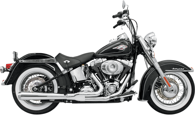 Bassani Chrome Road Rage 2-1 Long Exhaust for 86-17 Harley Softail FLSTN FLSTF
