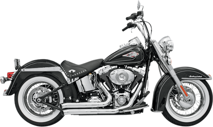 Bassani 2-2 Chrome FireSweep Exhaust for 1986-17 Harley Softail FLSTF FXST FLST