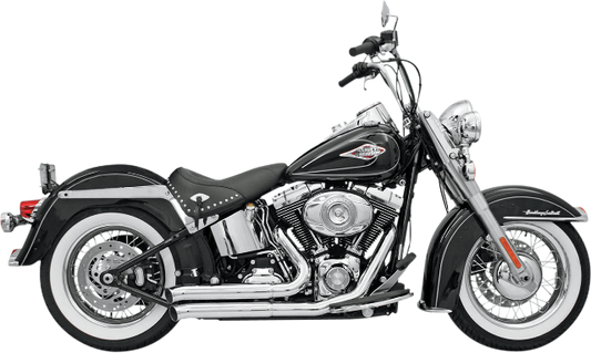 Bassani 2-2 Chrome FireSweep Exhaust for 1986-17 Harley Softail FLSTF FXST FLST