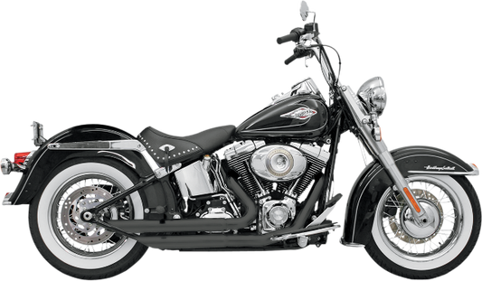 Bassani 2-2 Black FireFlight Exhaust for 86-17 Harley Softail FLSTF FXST FLST