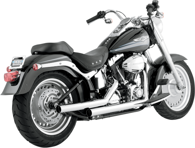 Vance & Hines Chrome 2 1/4" Straightshot Exhaust 1986-2011 Harley Softail Models