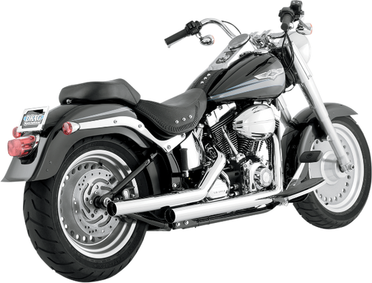 Vance & Hines Chrome 2 1/4" Straightshot Exhaust 1986-2011 Harley Softail Models