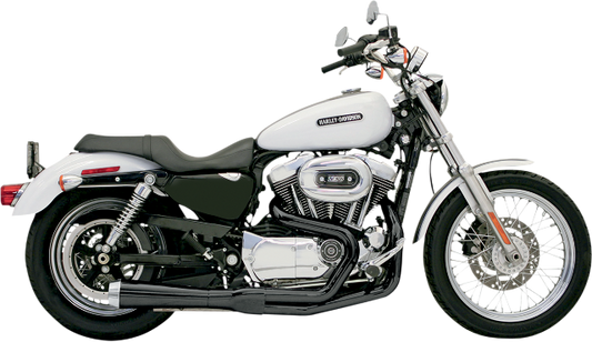 Bassani Black 2-1 Road Rage Megaphone Exhaust for 86-03 Harley Sportster XLH