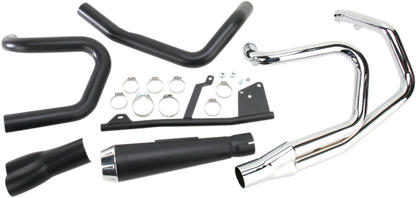 Bassani Black 2-1 Road Rage Megaphone Short Exhaust for 04-13 Harley Sportster
