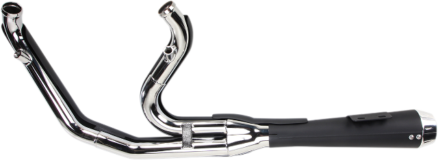 Bassani 2-1 Black 4" Road Rage Megaphone Exhaust for 06-17 Harley Dyna FXDC FXDL