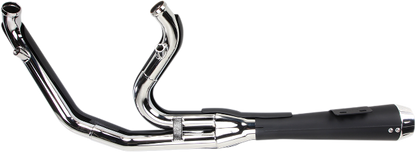 Bassani 2-1 Black 4" Road Rage Megaphone Exhaust for 06-17 Harley Dyna FXDC FXDL