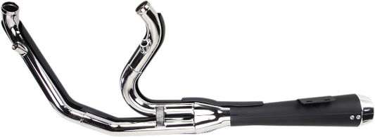 Bassani 2-1 Black 4" Road Rage Megaphone Exhaust for 06-17 Harley Dyna FXDC FXDL