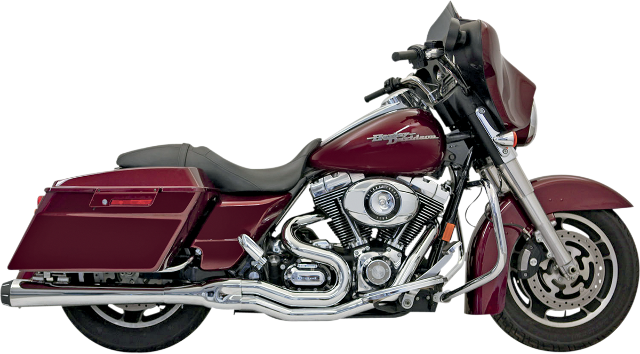 Bassani Chrome Road Rage II 2-1 Mega Power Exhaust for 1995-2016 Harley Touring