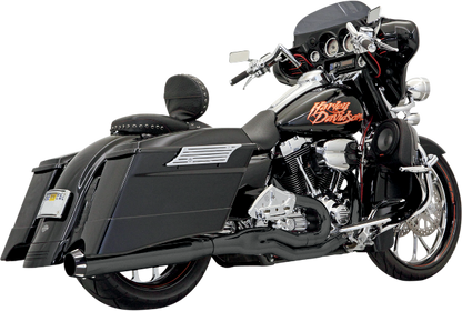 Bassani Black 4" Road Rage Exhaust for 1995-2016 Harley Davidson Touring Bagger