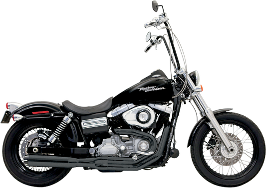 Bassani Black 2-1 Road Rage 2 B1 Power Exhaust for 91-17 Harley Dyna FXDB FXD