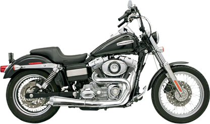Bassani 2-1 Chrome 4" Road Rage Exhaust for 92-05 Harley Dyna FXD FXDL FXDWG