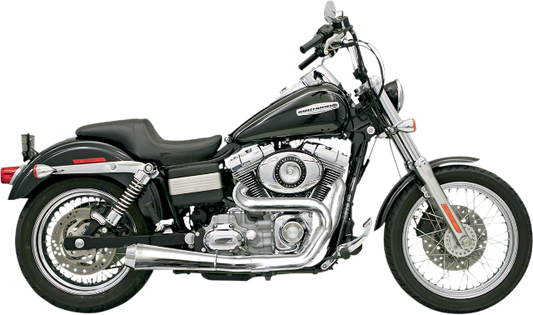 Bassani 2-1 Chrome 4" Road Rage Exhaust for 92-05 Harley Dyna FXD FXDL FXDWG