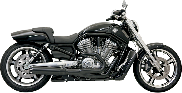 Bassani Black Road Rage II B1 Power 2-1 Exhaust for 07-17 Harley Vrod Vrscx