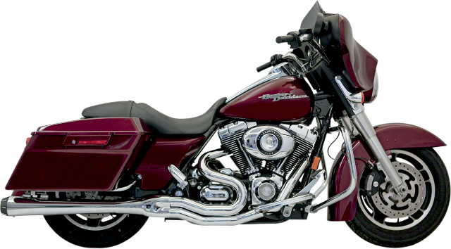 Bassani Chrome B4 Megaphone 2-1 Exhaust for 99-16 Harley Touring FLHX FLHR FLTR