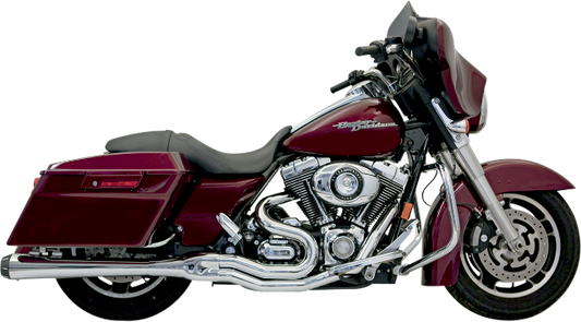 Bassani Chrome B4 Megaphone 2-1 Exhaust for 99-16 Harley Touring FLHX FLHR FLTR