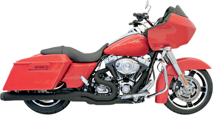 Bassani Black B4 Megaphone 2-1 Exhaust for 99-16 Harley Touring FLHX FLHR FLTR