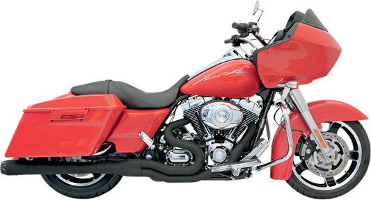 Bassani Black B4 Megaphone 2-1 Exhaust for 99-16 Harley Touring FLHX FLHR FLTR