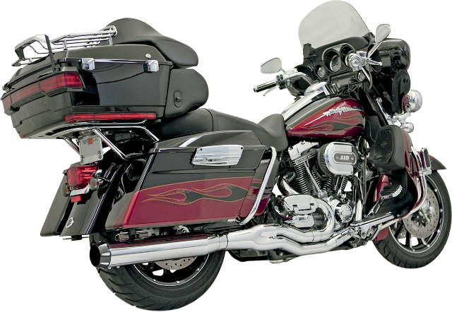 Bassani Chrome B4 Straight 2-1 Exhaust for 99-16 Harley Touring FLHX FLHR FLTR