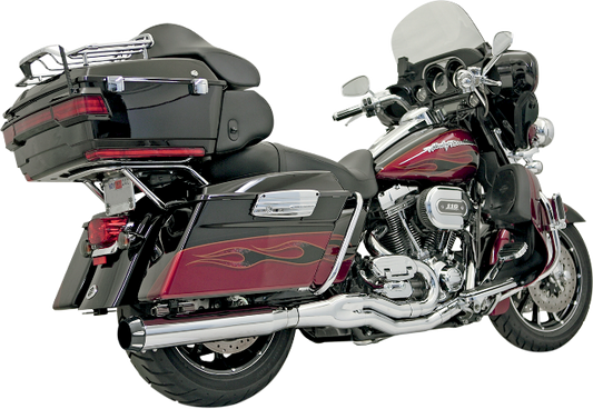 Bassani Chrome B4 Straight 2-1 Exhaust for 99-16 Harley Touring FLHX FLHR FLTR