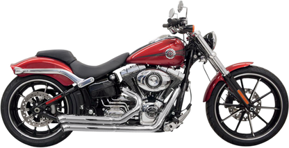 Bassani Chrome 2-2 Pro Street Exhaust for 08-17 Harley Rocker Breakout FXSB FXCW