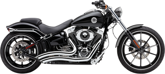 Cobra Chrome 2-2 Short Swept Exhaust for 2013-2017 Harley Breakout FXSB