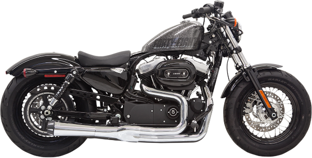 Bassani Chrome Road Rage 2 Mega Power 2-1 Exhaust for 2014-2021 Harley Sportster