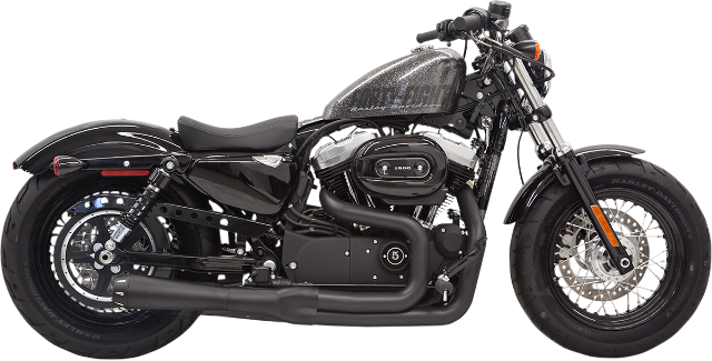 Bassani Black Road Rage 2 Mega Power 2-1 Exhaust for 2014-2021 Harley Sportster