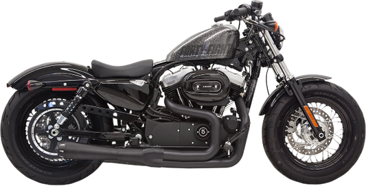 Bassani Black Road Rage 2 Mega Power 2-1 Exhaust for 2014-2021 Harley Sportster