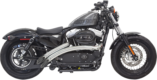 Bassani Chrome Radial Sweeper Exhaust System for 14-22 Harley Sportster 883 1200