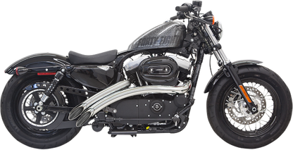 Bassani Chrome Radial Sweeper Exhaust System for 14-22 Harley Sportster 883 1200