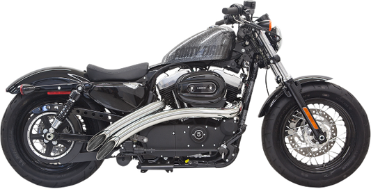 Bassani Chrome Radial Sweeper Exhaust System for 14-22 Harley Sportster 883 1200